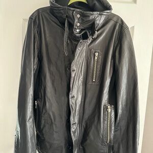 Nicolas K Brock Leather Jacket-size XL